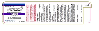 Container Bottle Label (Omeprazole Delayed Release Tablets 20 mg 14 Ct Bottle Label)